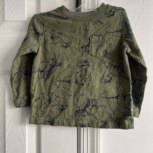 Baby GAP green Dinosaur Long Sleeve Tee